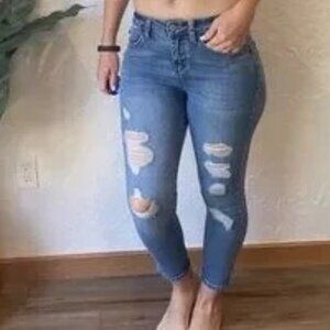 Judy Blue Caprt Fit Skinny Ankle Jeans Mid Rise Size 26